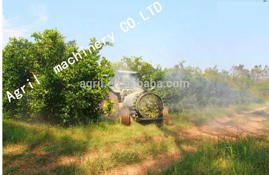 orchard fruit garden vineyard trailer boom tank air blast sprayer 800L 1500L with Italy SPA diaphragm pump high efficient