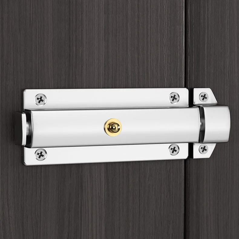 Stainless steel automatic spring latch bolt wooden door buckle anti-theft hitch old-style door lock