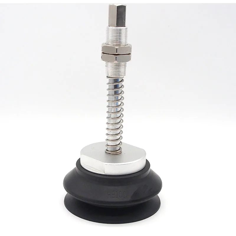 Industrial high tensile HB100 HB125 Silicone rubber vacuum bellows suction cup