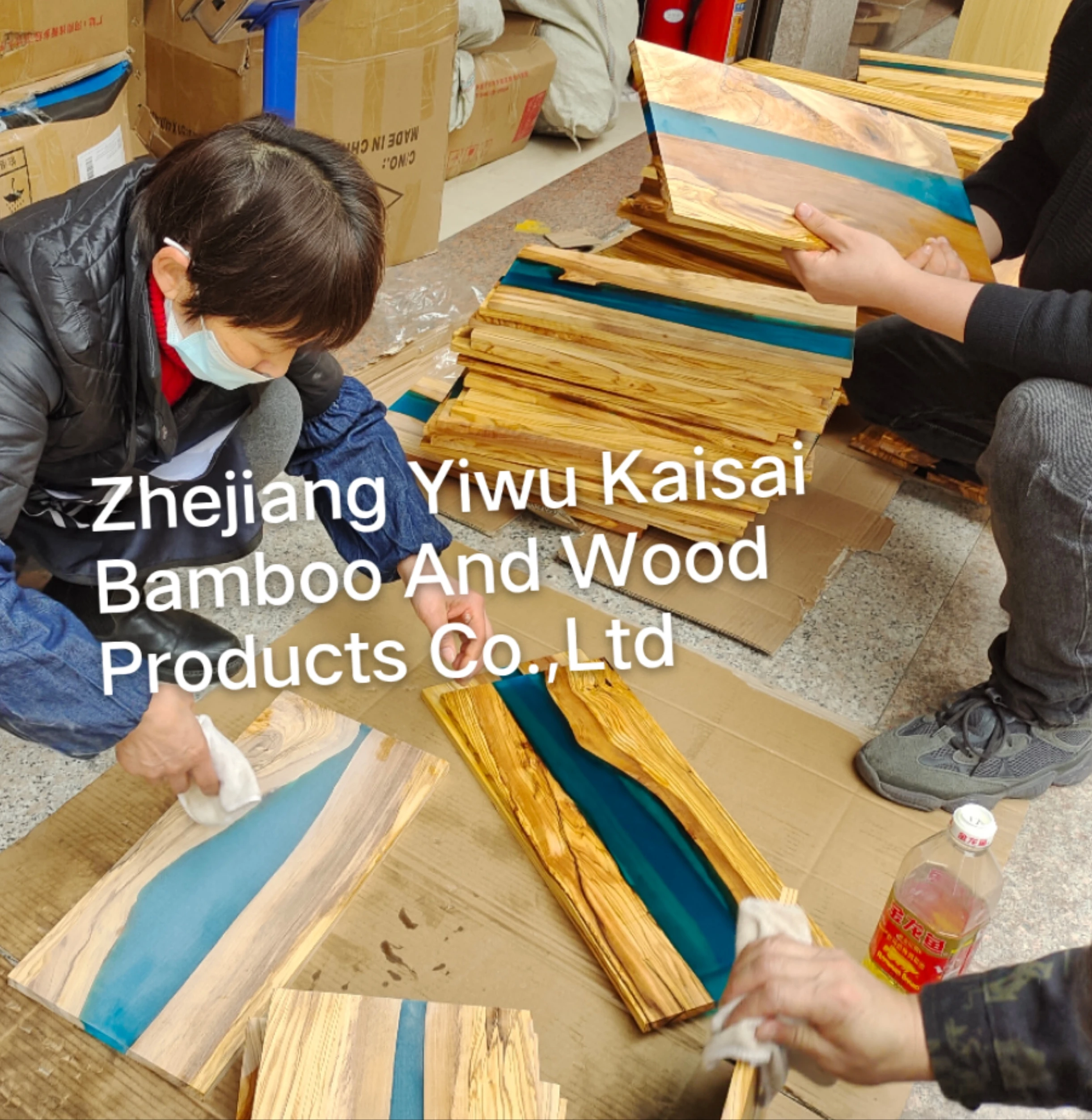 Olive wood cutting board, Olive Wood Resin Board with River of Blue Resin