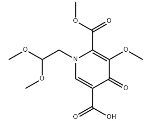 1-(2 2-диметоксиэтил)-5-метокси-6-(метоксикарбонил)-4-оксо-1 4-дигидропиридин-3-карбоновой кислоты CAS:1335210-23-5
