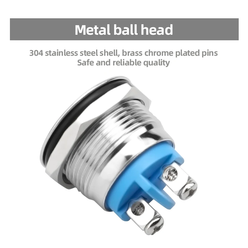 19mm metal LED indicator light waterproof IP65 indicator light for industrial machinery