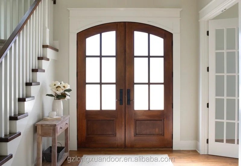 classical Wooden arch main door design exterior teak wood hard doors  for Churches