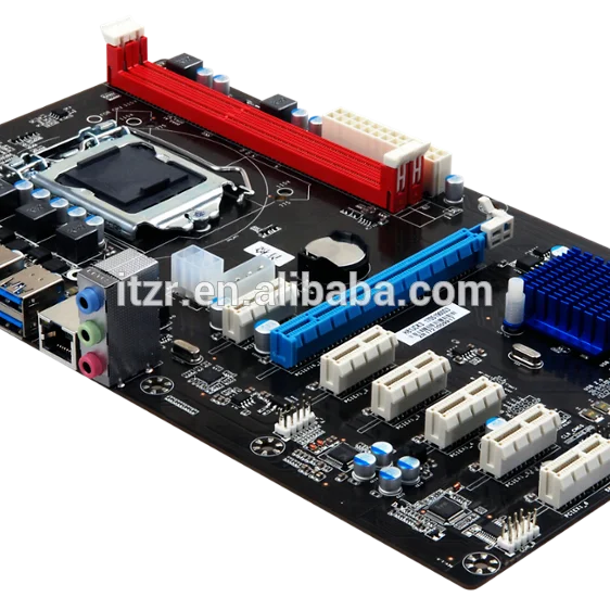7 GPU слотов Esonic Intel B85-BTC-king mining материнская плата для биткойнов, DaS,Litecoin,Monero,ETH и т. Д.