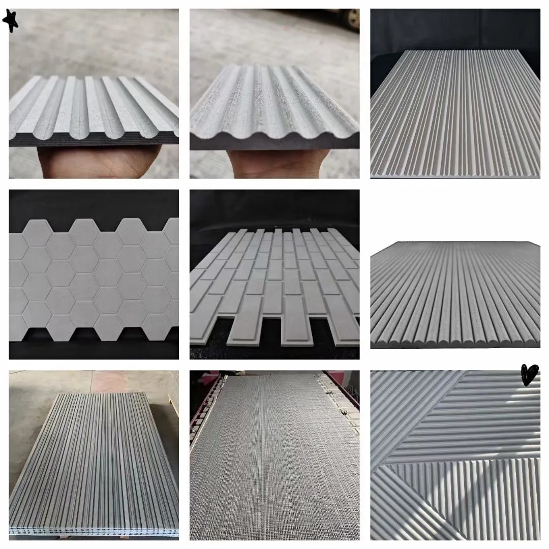 6mm-25mm Surface Slotted Waterproof Fireproof Fiber Cement Siding Panels Exterior Wall