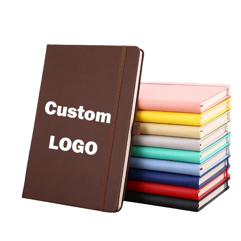 Блокнот в твердом переплете из искусственной кожи для 100 листов с логотипом на заказ A5 идеального подарка студентов