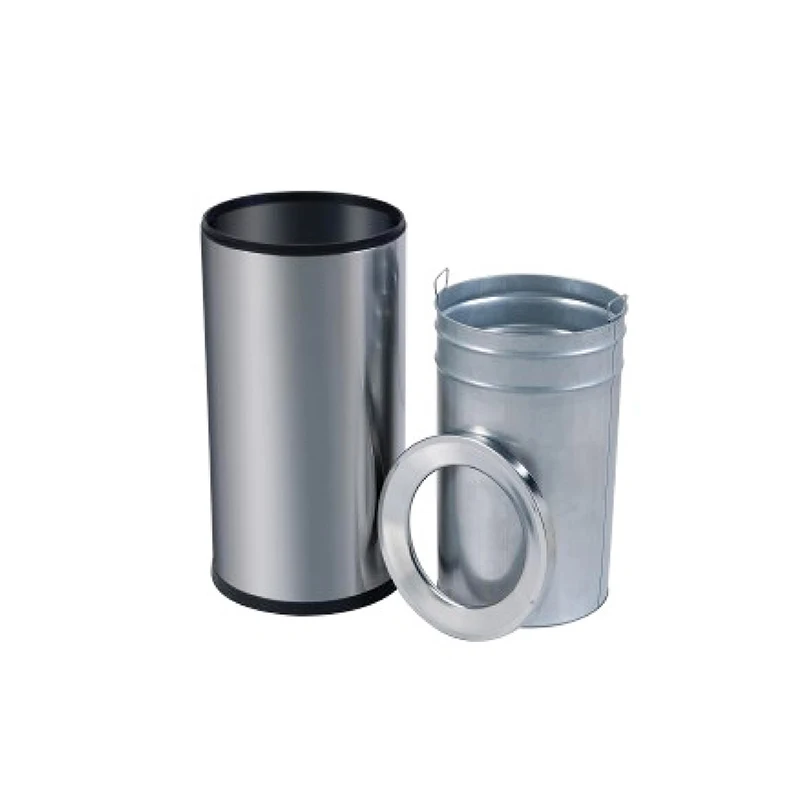 Flya Round Open Top Dustbin Factory Wholesale Metal Waste Bin For Outdoor Public