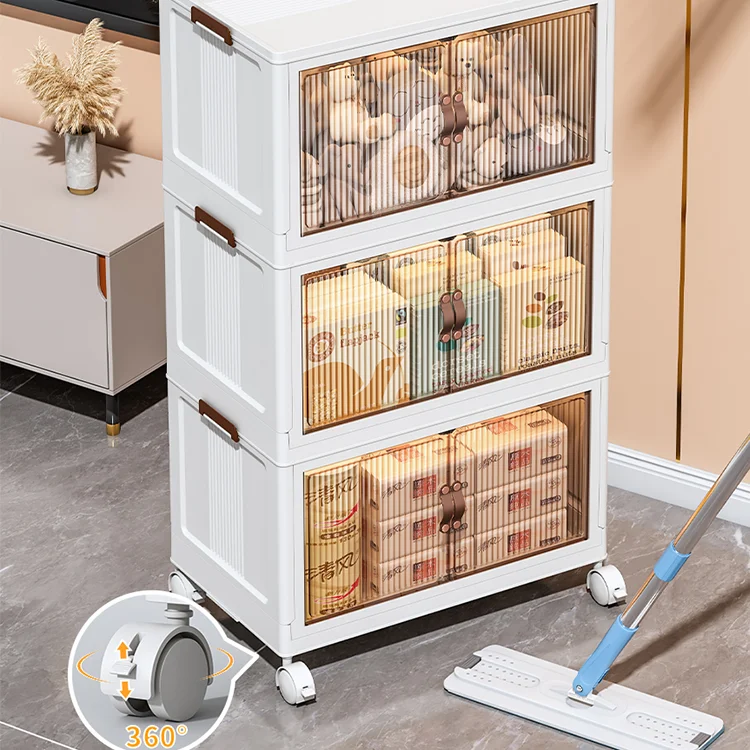 Plastic Storage Box Cabinet Children Toys Storage Book Shelf multi-functional save space kitchen storage cabinet