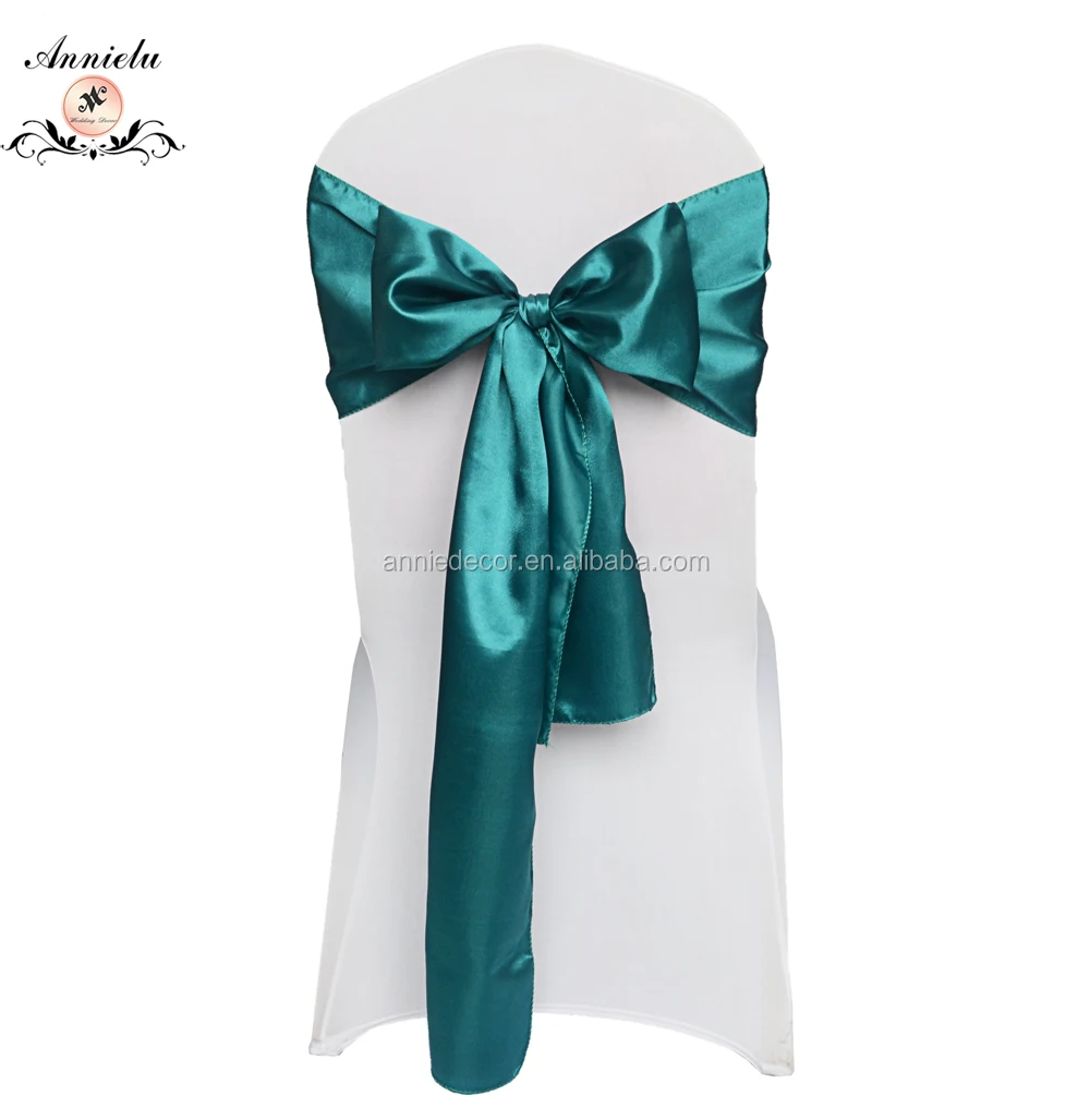 
Factory Party and Wedding Decoration Satin Fabric Bowknot Pink Chair Sash 
