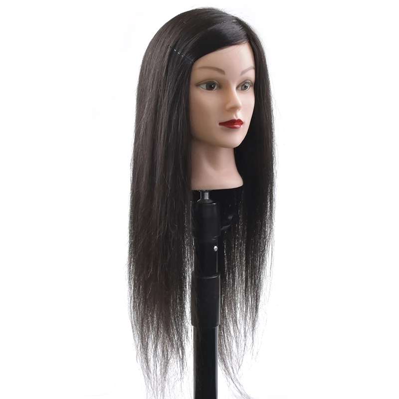 Голова манекена из 100% человеческих волос Remy, тренировочная голова для стрижки волос, пластиковая голова манекена, Кукольная голова