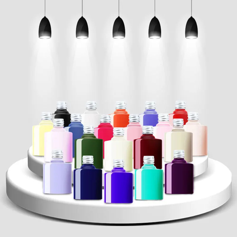 7ml 8ml 10ml 15ml UV protection nail gel polish empty bottle glass round empty nail polish bottle with brush