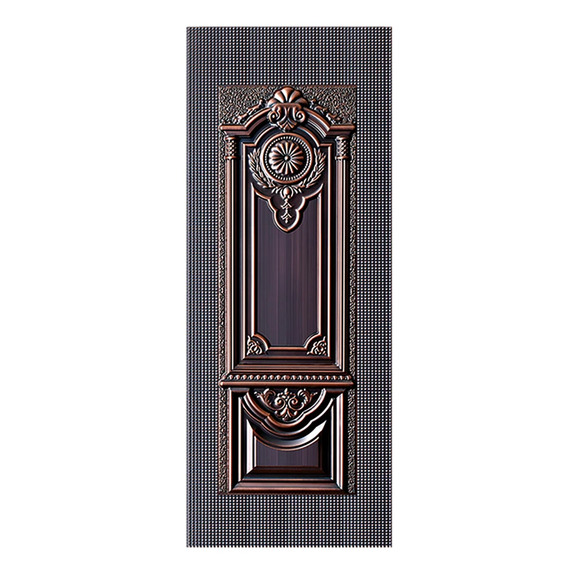 Baodu High Quality Latest Modern Design  Security Steel Door Skin Cast Aluminum Skin