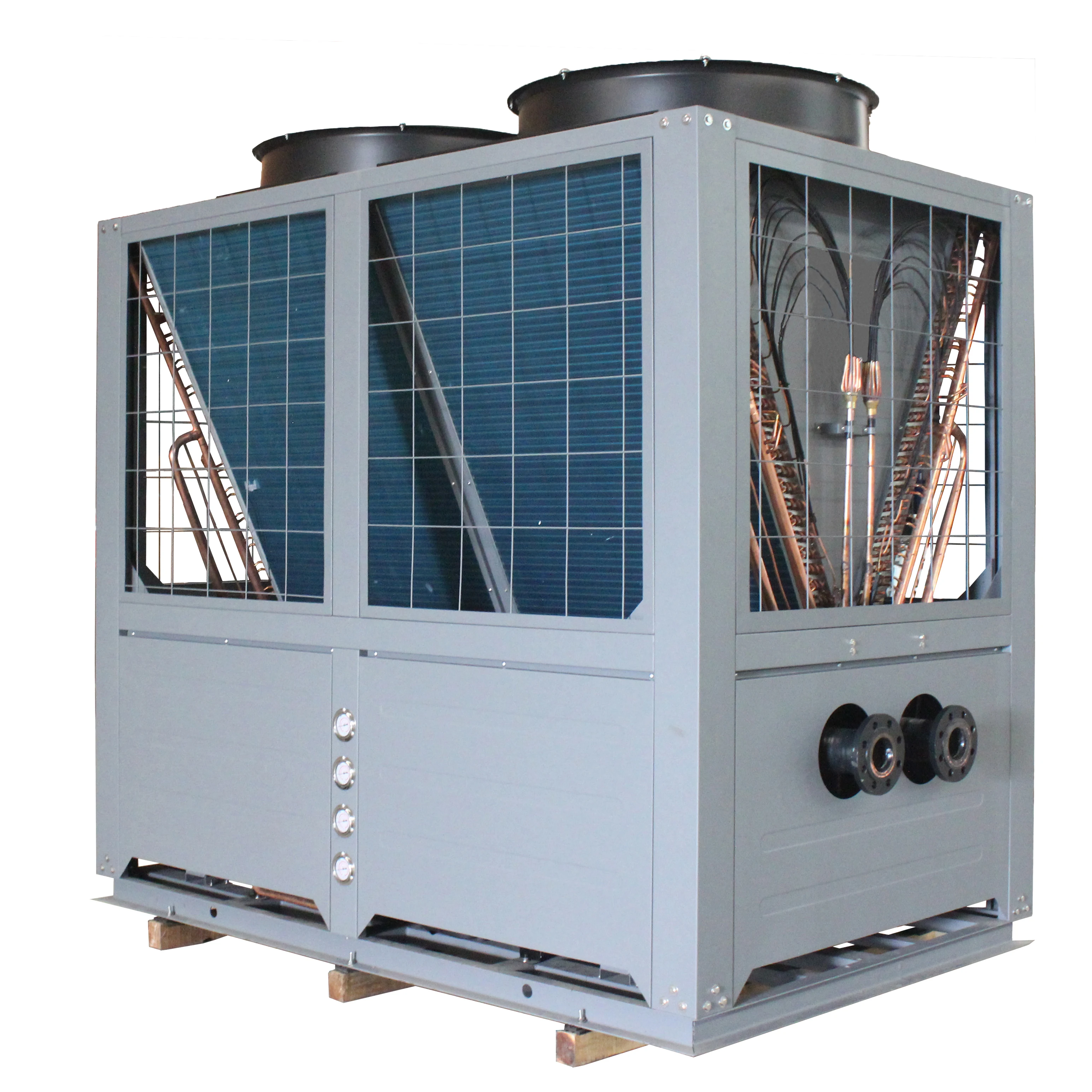 Large, low noise, filled 410A EVI DC heat pump