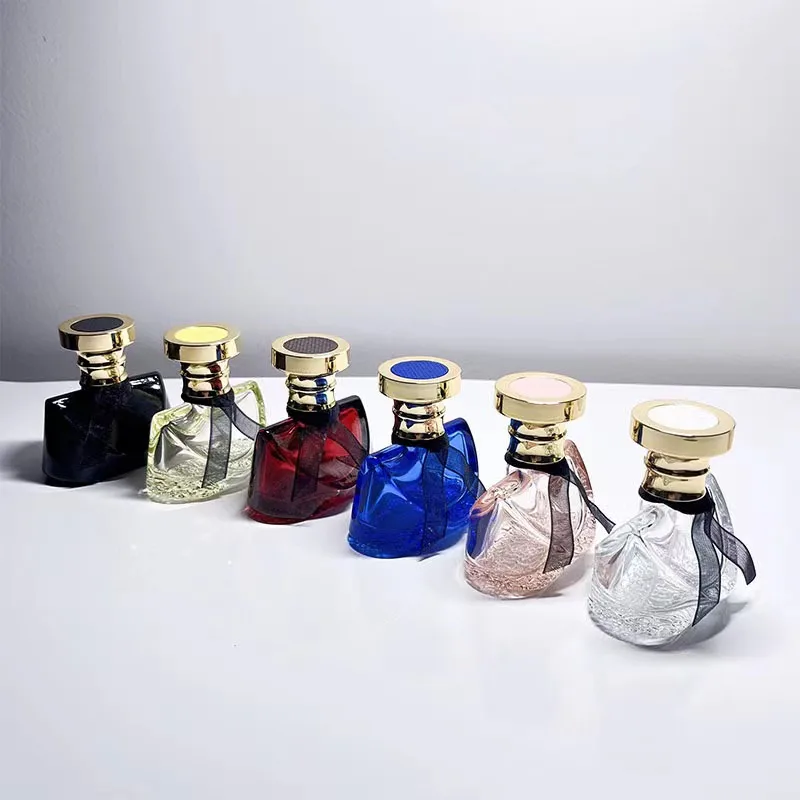 Manufacture Custom Cheap Matte Black White 50ml 100ml Perfume Empty Glass Bottle 50 75 100 ml with Crimp