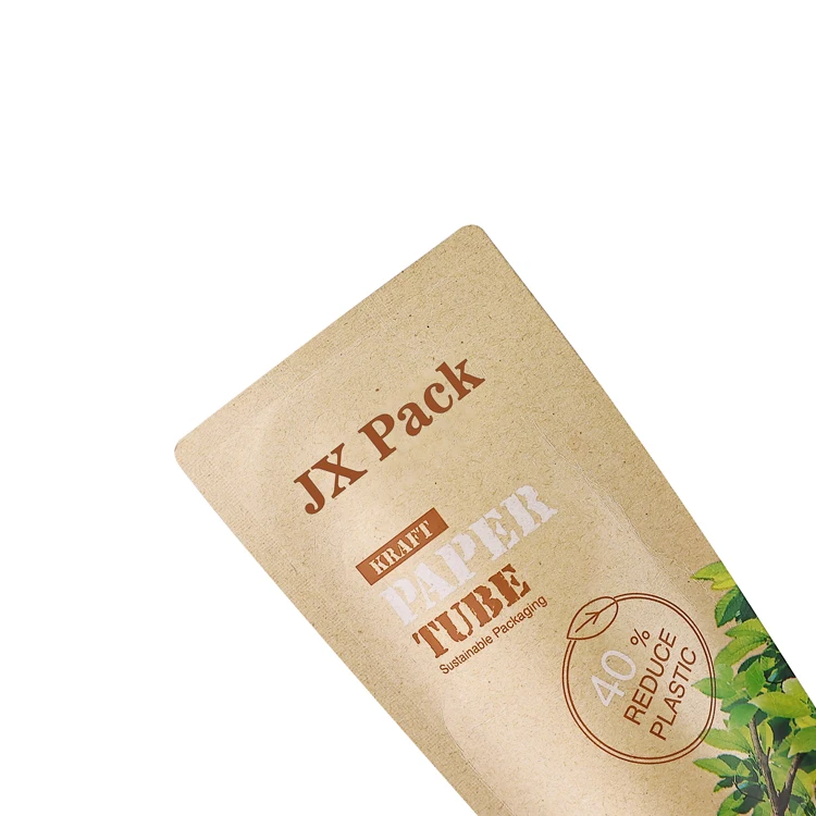 Eco friendly 50 70 ml cosmetic kraft paper tube eye face hand sunscreen bb cream lotion packaging plastic squeeze tube