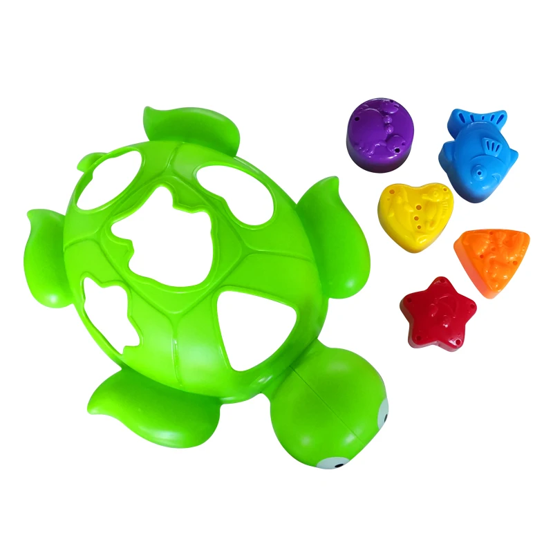 Plastic Bathroom Toys ABS PP Cognitive Animal Turtle Tortoise Crab Floating Baby Bath Toy Set