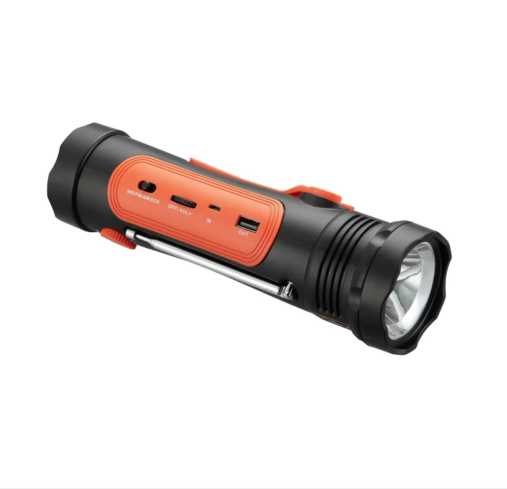 Outdoor Camping Equipment Led Solar Rechargeable Emergency Light Solar Led Bulb With FM Radio Smart Phone Charger