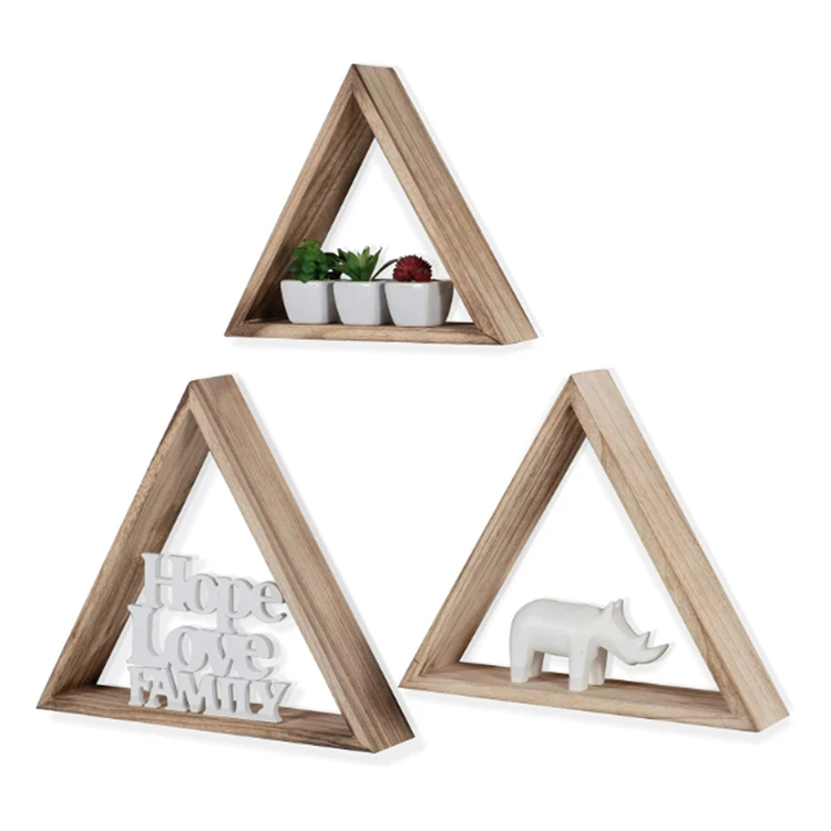 
Wholesale Natural Wood Display Wood Wall wall hanging ledge storage book holder wall decor 