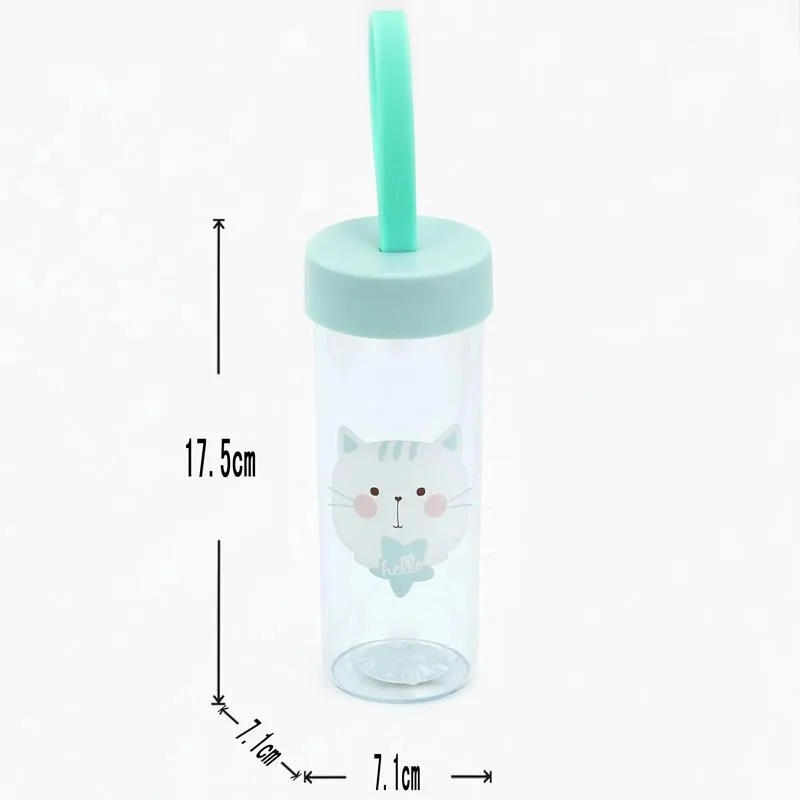 Cheap 400ML Kids Sport Milk Tea Cup Transparent Plastic Sport Drinking Water Bottle