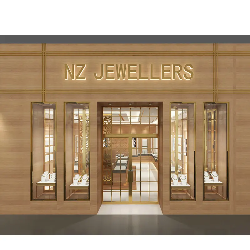Funroad Fashion modern jewelry shop display showcase for shop interior design