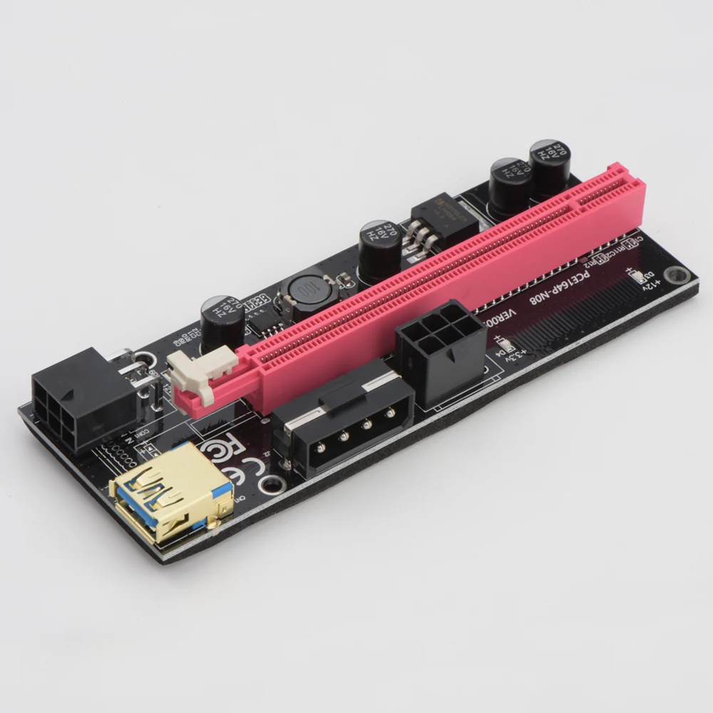 Прямая продажа с фабрики 009S PCI-E Riser 1X к 16X 009 USB 3 0 Card Extender Быстрый адаптер Черный king