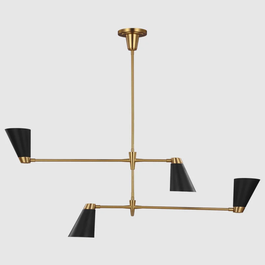 American Styles fittings Pendant Lamp Living Room Dining individual simple modern creative lighting for dining Black Chandelier