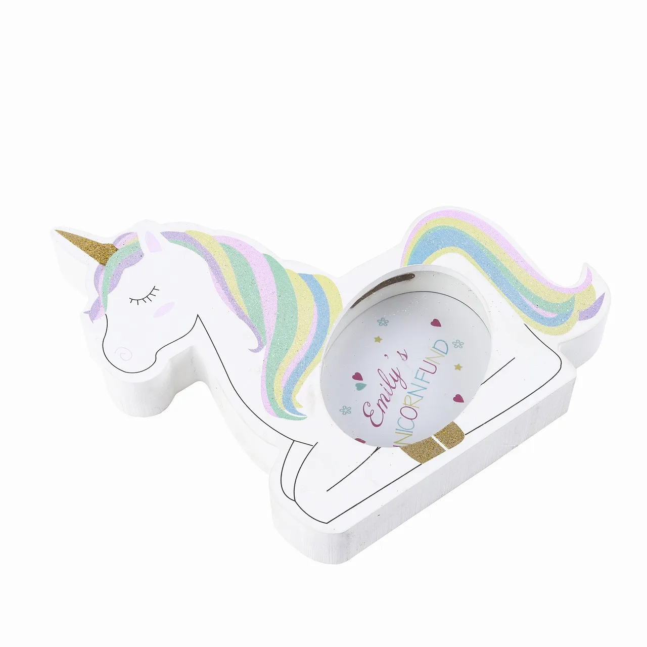 Wooden Can Withdrawing Transparent Money Can Coin Saving Box Unicorn Bank Storage