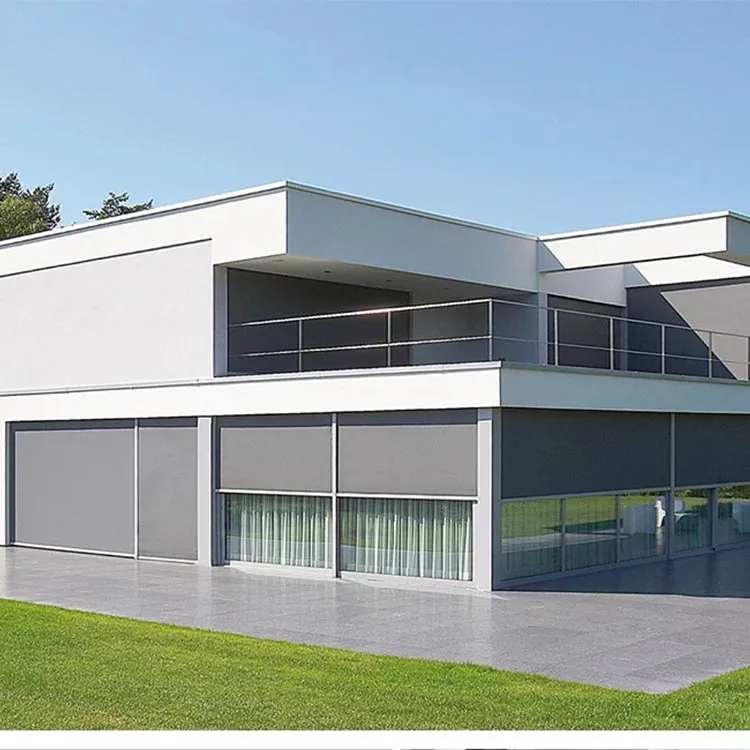 Wholesale Waterproof Windproof motorized outdoor zip track roller blind for balcony garden