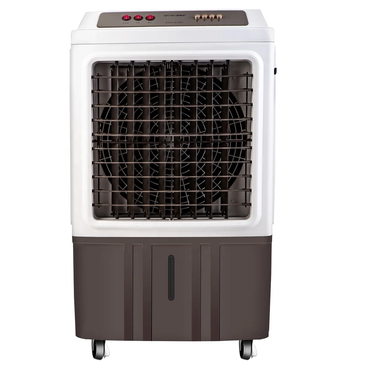 Big air flow 3 cooling pad air cooler China factory for living room 150W with 45L water capacity