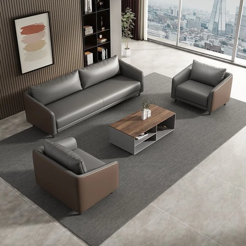 Chuang yue Modern Style Chesterfield Leather Office Sofa Set for School and Reception China Manufacturer Lounge Chair Sofas