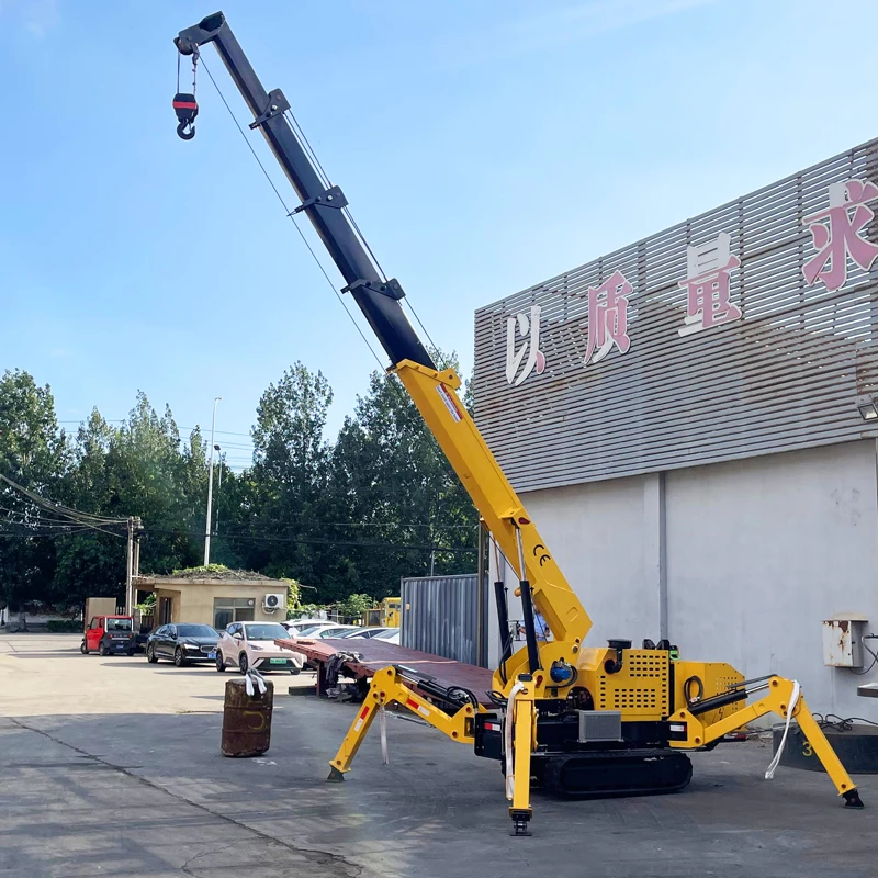 Best Selling Long Arm Spider Crane 360 Degree 3 Ton Spider Crane Multifunctional Crawler Spider Crane For Construction Works