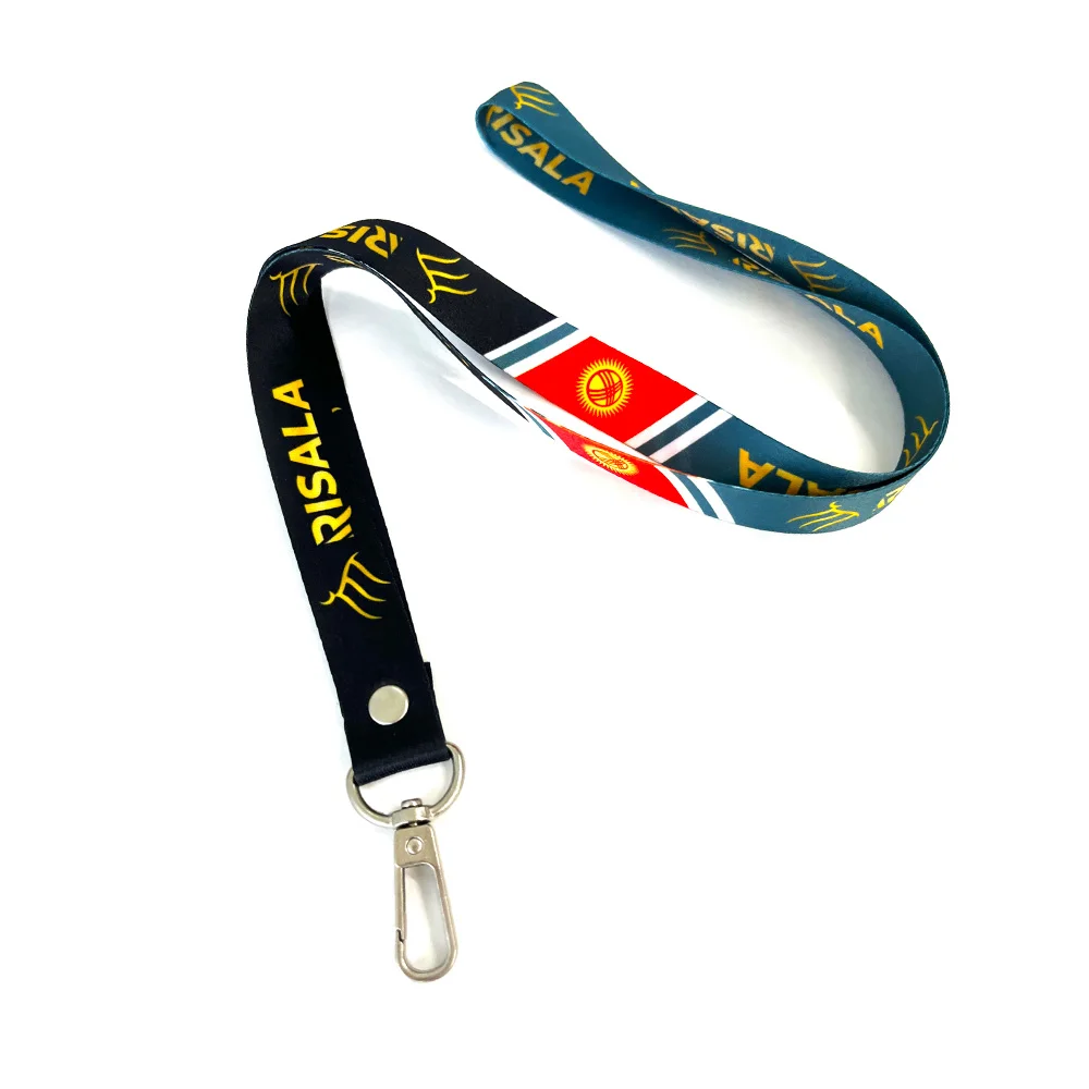 Custom Full Colors Lanyard With ID Card Badge Holder Sublimation Printing Custom Logo Polyester Neck Strap For Work