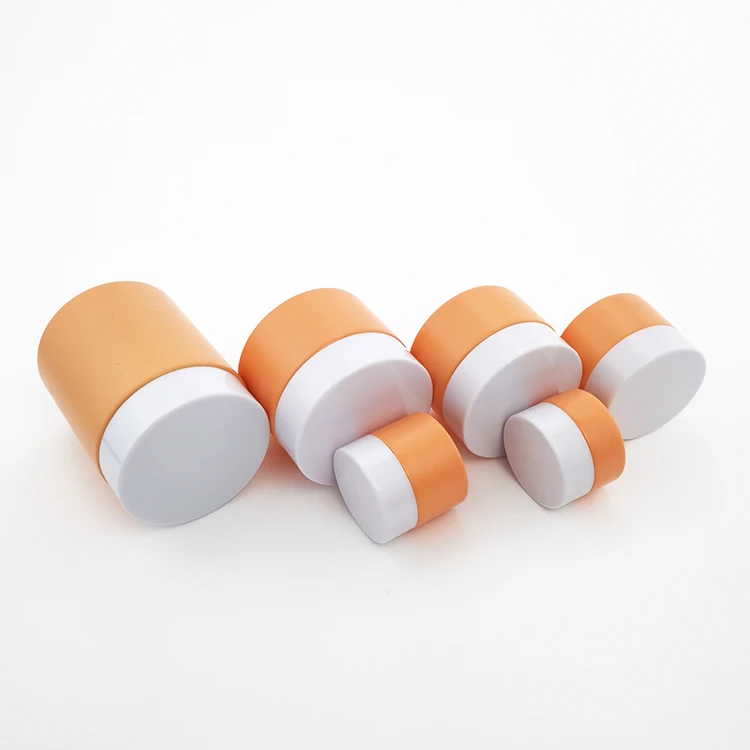 Cosmetic packaging container 5 10 15 20 30 50 100 gram pink green blue lip scrub body butter glass cream jar with plastic lid