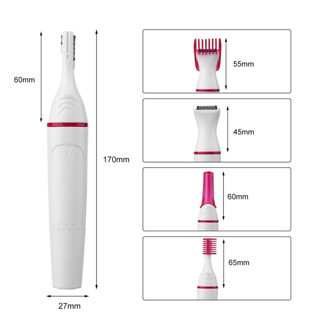 5 in 1 Waterproof Electric Shaver for Pubic Hair Women Bikini Underarm Body Lady Epilator Female Shaving Scraping Epilator