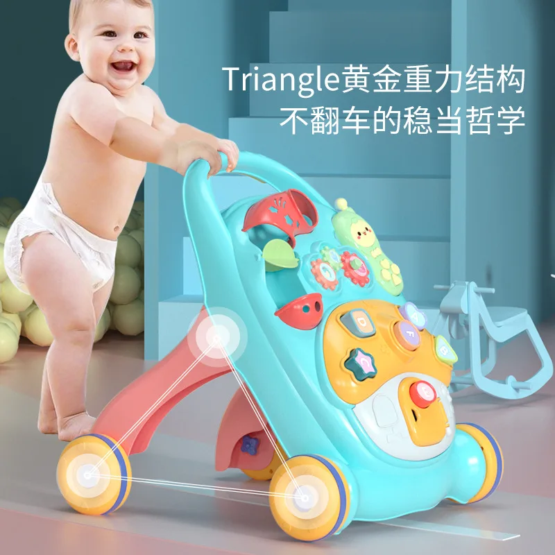 Baby walker anti-o-shaped legs multi-functional anti-rollover baby learning to walk walking aid toy