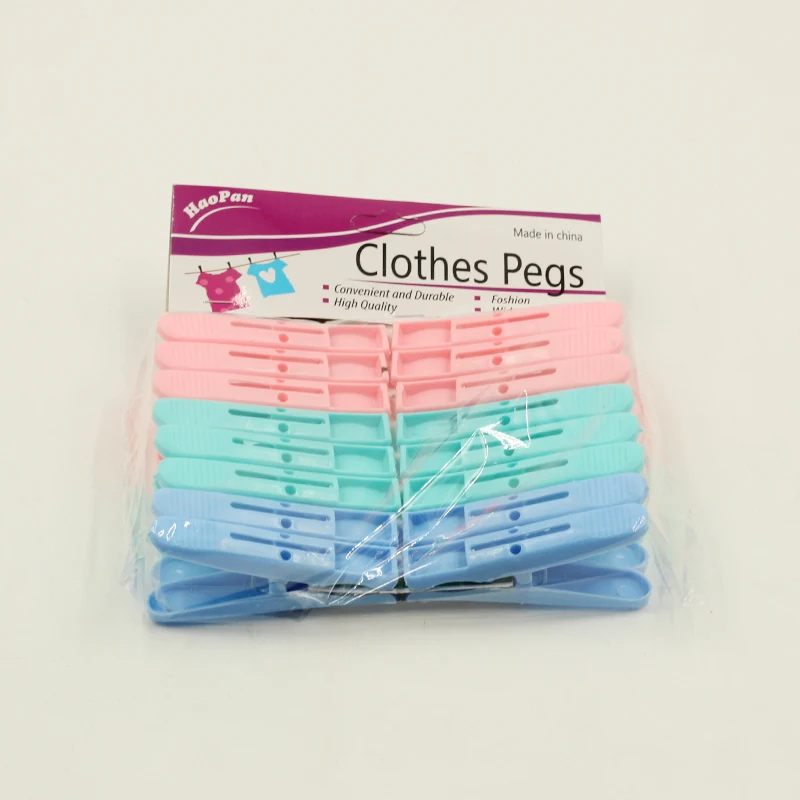 
fashion 16PCS mixed color cheap plastic cloth pegs small pegs for houseware cloth clips 