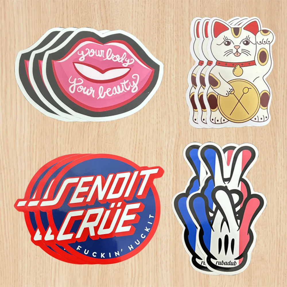 Self Adhesive UV Waterproof Holographic Sheets Sticker Anime Vsco Clean PVC Label Custom Logo Recyclable Die Cut Vinyl Stickers