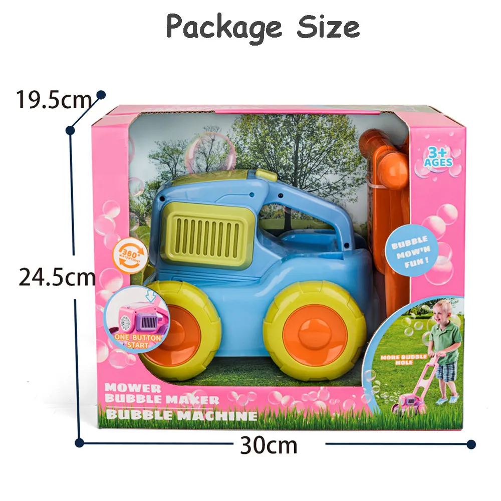Outdoor Toys Safty Soap Liquid Blower Children Bubble Solution Automatic Electric Lawn Mower Bubble Car Bubble Toys