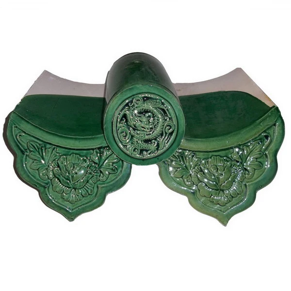 Half round hollow ceramic clay roof tile glazed for Chinese roof