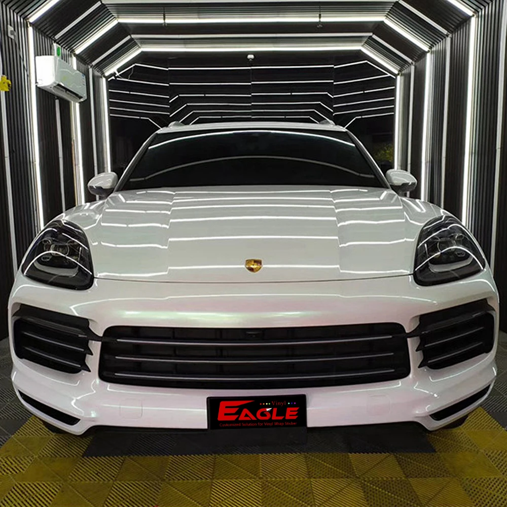Eaglevinyl Glossy Aurora White Color Full Auto Sticker Chameleon Car Wrap Film