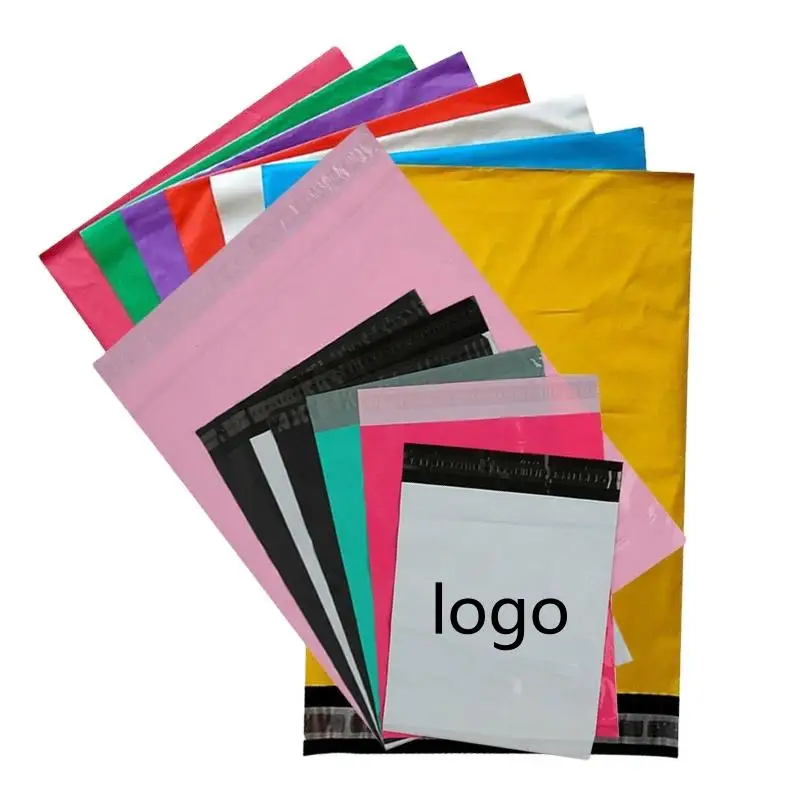 Custom Printed Logo Color Plastic Polymailer Courier Shipping Bags Flyer Bag Clothing Poly Mailers Mailing Bags