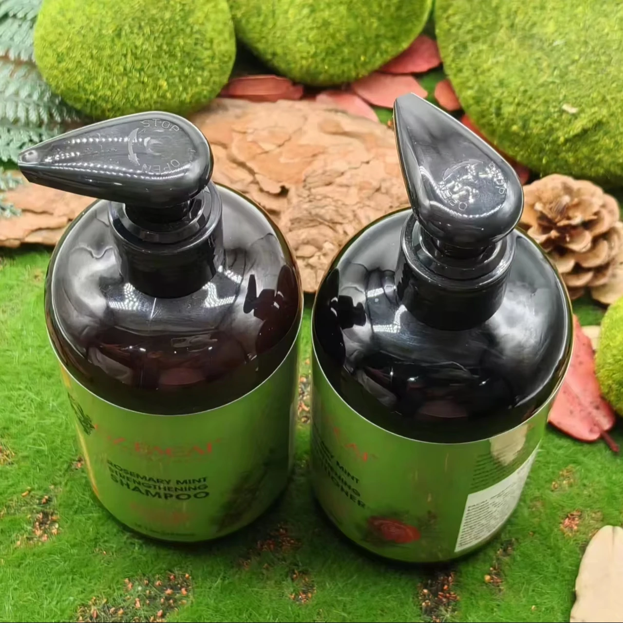 Private Label Natural Rosemary Tea Tree Oil Hair Shampoo and Conditioner for help  Hair Growth Hair Loss and Thinning