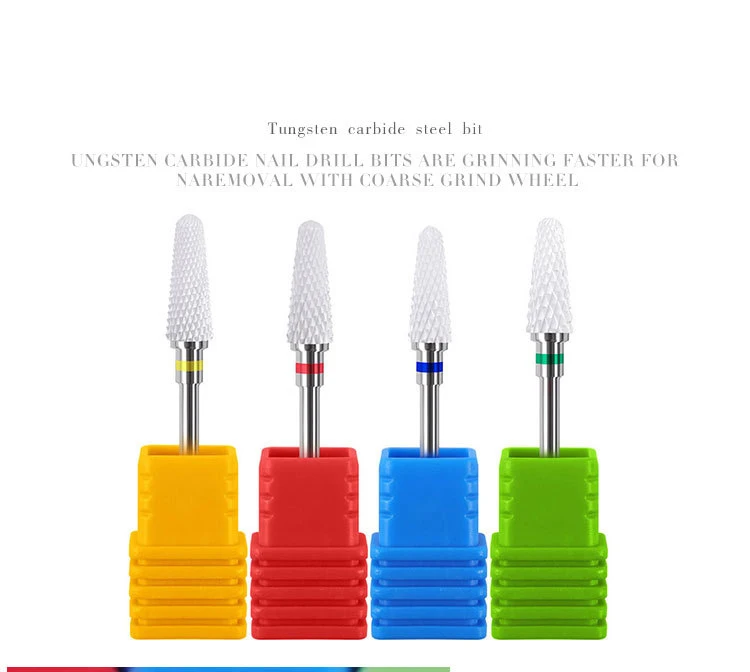 Destly Ceramic Nail Drill Bits Manicure Pedicure Burr File Electric Grinding Bit For Acrylic Gel Nails