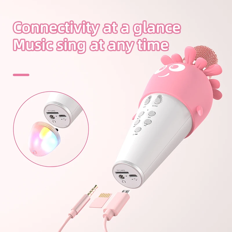 2022 Amazing Christmas Gift Portable Handheld Wireless Karaoke Microphones with Speaker for Singing Home KTV Party