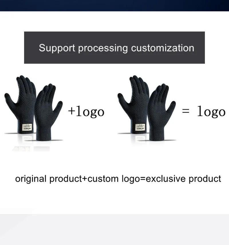 Зимние перчатки для мужчин и женщин теплые перчатки унисекс Флисовые и толстые зимние вязаные перчатки для сенсорного экрана