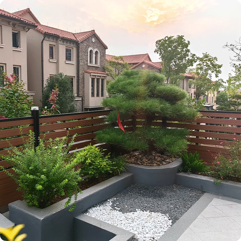 Waterproof composite wood plastic modern wpc fence for garden balcony