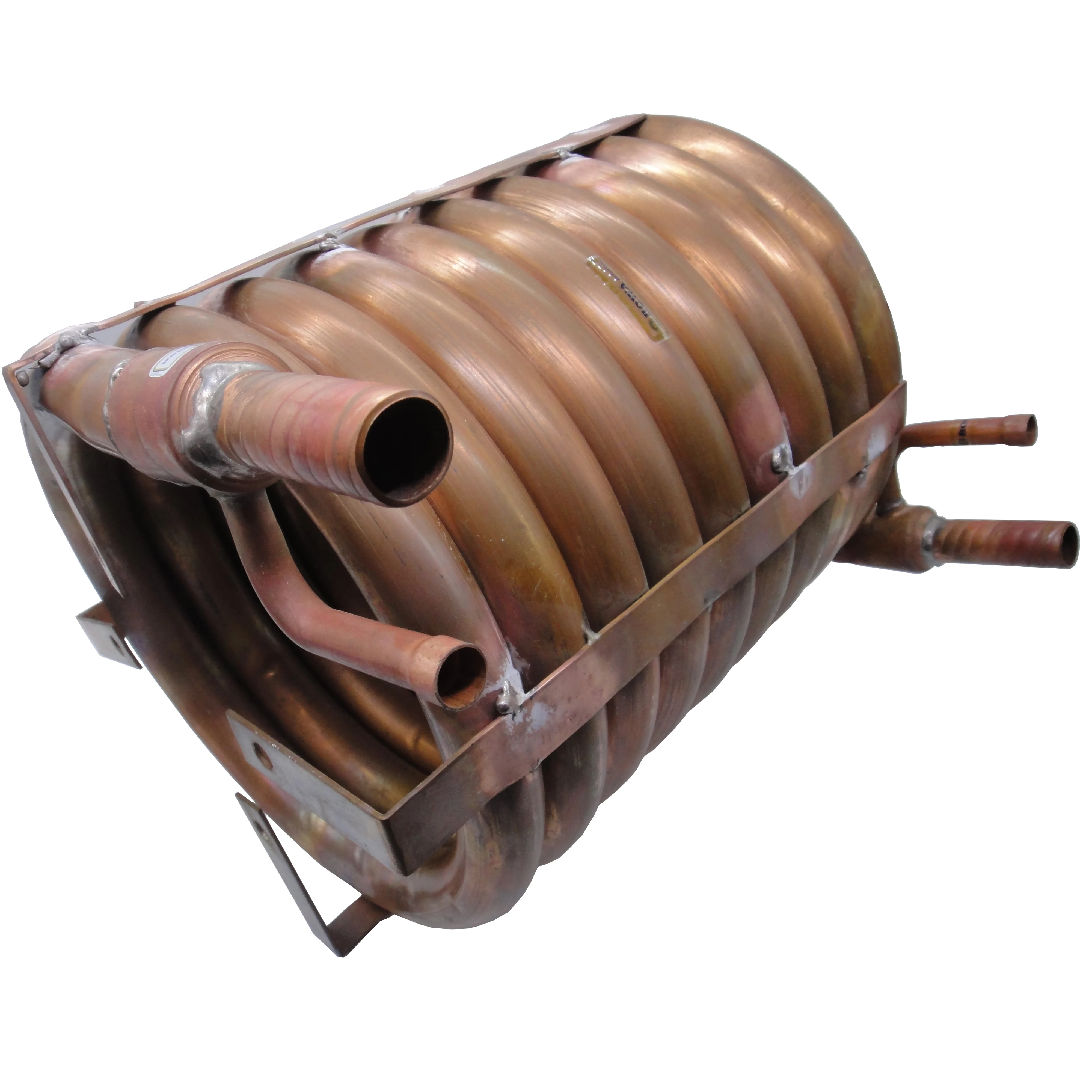 High heat transfer co-efficiency tube-in-tube condenser matches 2.5HP ice maker/freezers or act as water heater of 6HP heat pump