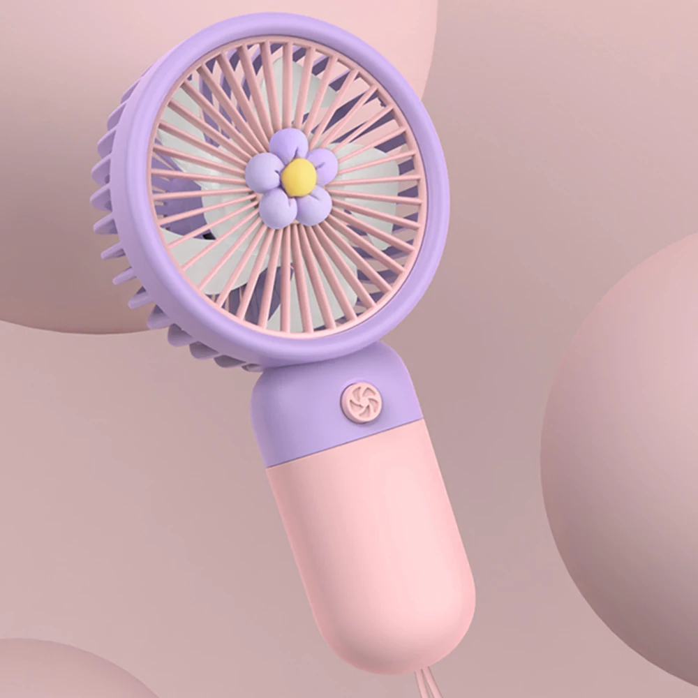 One-Button Switch Strong Wind Portable Cooling Tabletop Cute Wholesale Custom Electric MINI USB Rechargeable Handheld Fan