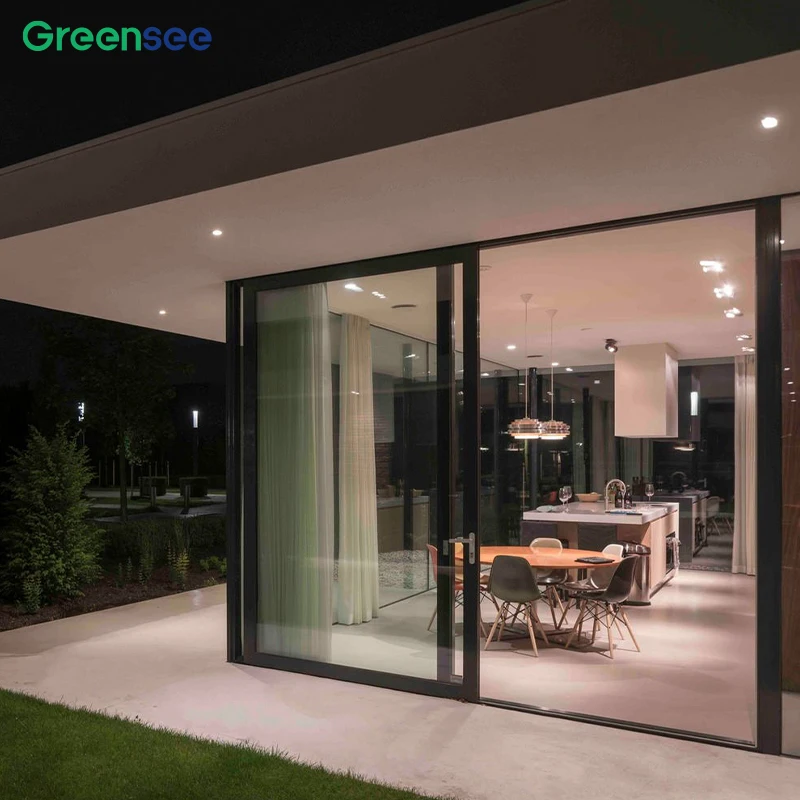 Greensee Cost-effective Double Glazed Sliding Doors Interior Bedroom Door For Houses
