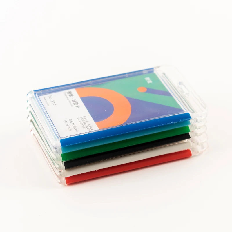 Разрешение на работу футляр для удостоверения личности жесткий пластиковый прозрачный двухсторонний чехол с катушками и держателем значков рекламные шнурки